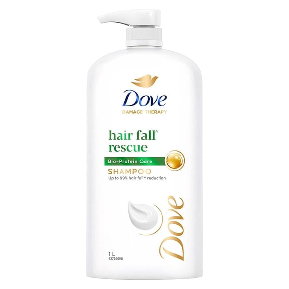 Dove Hair Fall Rescue Shampoo for Weak & Thinning Hair 1 Liter Strengthening Formula Reduces Hair Fall & Breakage