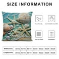 thumbnail image 5 of Creowell Throw Pillow Covers Starfish and Seashell Summer Beach in Sea Water Time Caribbean Decor Pillow Cases Home Decorative Square Pillowcases White, 5 of 5