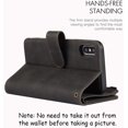 thumbnail image 4 of Wallet Case Compatible with iPhone Xs Max,[6 Card Slots] [Wrist Strap] [Stand Feature] Detachable 2 in 1 Magnetic Zipper Leather Slim Cover Case for iPhone Xs Max,6.5 inch Black, 4 of 15