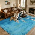 thumbnail image 2 of Large Area Rugs 8'x10', Coastal Beach Tree Blue Carpet Runner Indoor Outdoor Rugs Home Decor Aesthetic, Vintage Summer Palm Tropical Non Slip Mats Washable Accent Rug for Living Room Bedroom, 2 of 8