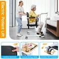 thumbnail image 5 of Electric Patient Lift Transfer Chair, Transfer Lift Wheelchair, Folding Portable Patient Lift for Home,Transfer Chairs for Seniors, 5 of 6