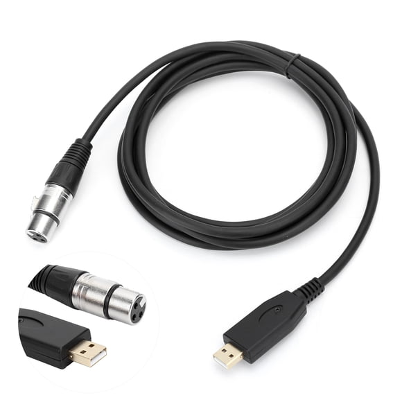Cable De Micrófono USB A Xlr, Cable De Audio De 200 Cm, Para Transmitir Música Digital Y Grabar Sonido