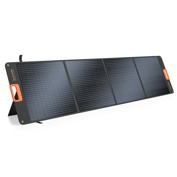 BEYGO 200W Portable Solar Panel for Power Station, Waterproof IP65 Foldable Solar Panel with Output Connector for RV, Camping, Blackout
