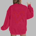 thumbnail image 2 of Kaemgyyd Women's Heart Sweatshirt Valentine's Day Long Sleeve Casual Loose Pullover Vintage Cute Crewneck Tops, 2 of 4