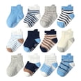 thumbnail image 4 of mgoYE Kids Socks Baby & Toddler Socks with Grippers Non Slip Ankle Grip Socks for Boys and Girls - Comfy Soft Cotton - 12 Pack(G,1-3 Years), 4 of 4