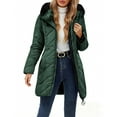 thumbnail image 6 of LEBONYARD Women's Trendy Zipper Hooded Thicken Liner Long Sleeve Solid Colored Puffer Jacket Casual Loose Fit Ladies Winter Outerwear Jacket Coat, 6 of 8