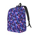 thumbnail image 2 of Balery Skull daisy purple Vintage Canvas Backpack for Men and Women - Large Capacity, Durable Travel Laptop Bag for School, Work, Hiking, and Outdoor Activities-Medium, 2 of 7