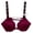 Burgundy, variant on Smooth Push-Up Bra Very Sexy Shine Rhinestone Bling Strap (32C, Burgundy)