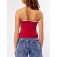 thumbnail image 6 of Biezeib Women Summer Knit Tube Tops Striped Print Drawstring Bandeau Vest Backless Shirts for Streetwear Aesthetic Clothes, 6 of 6