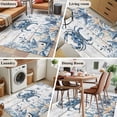 thumbnail image 5 of Blue Crab Coastal Area Rugs 2.7'x5', Washable Small Throw Rugs for Kitchen Bedroom, Beach Starfish Nautical Coral Retro Indoor Outdoor Rug Non-Slip Low Pile Carpet Runner Reversible Floor Mats, 5 of 8