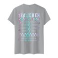 thumbnail image 3 of iTNHFP T-Shirt pour Femmes Mode Rentrée Scolaire Imprimé Manches Courtes Col Rond T-Shirt, 3 of 4