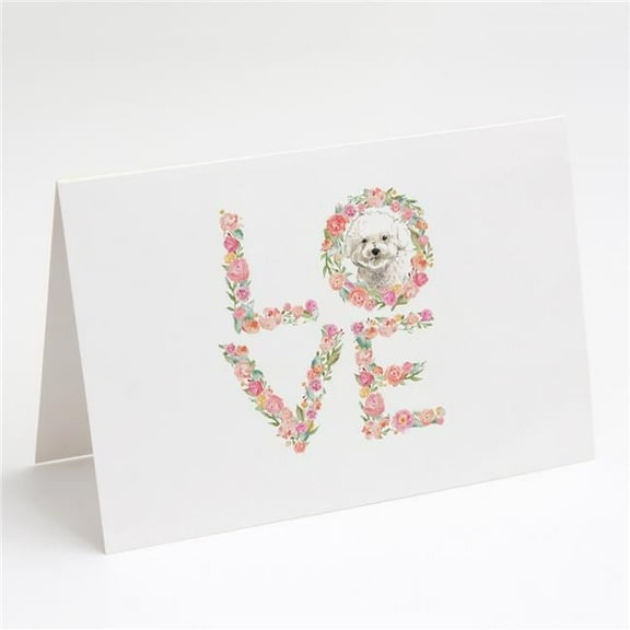 Bichon Frise #2 Love Greeting Cards and Envelopes Pack of 8 7 in x 5 in