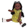 thumbnail image 2 of Exquisite Girl Doll, 15 Inch Vinyl Black Girl Doll Vivid Birthday Gift Decoration Fashionable With Glasses For Children Collector For Home Bedroom, 2 of 8