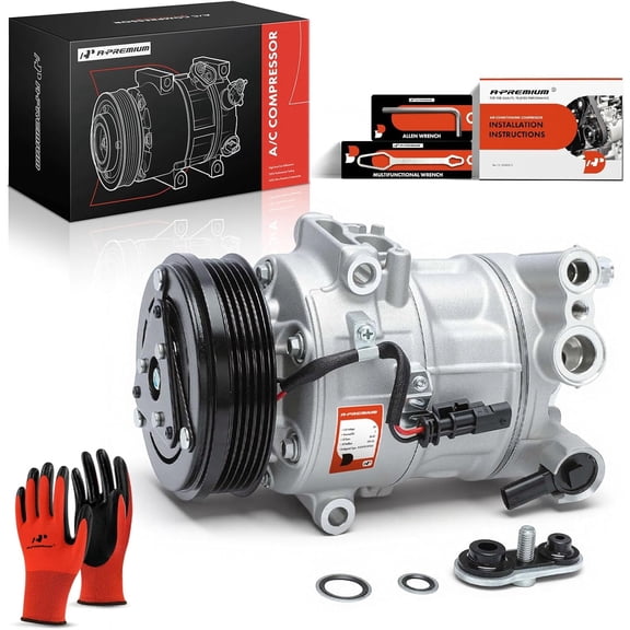 A-Premium Air Conditioner AC Compressor with Clutch Compatible with Chevrolet Cruze 2016 2017 2018 1.4L