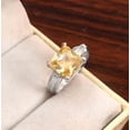 thumbnail image 2 of Citrine Gemstone Ring Citrine Mens Ring Statement Ring, 925 Sterling Silver, Signet Ring November Birthstone Ring, Gift For Him her., 2 of 2