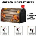 thumbnail image 2 of PBOBRIICH Fall Wooden Grain Maple Leaves Mailbox Cover,18x21, 2 of 5