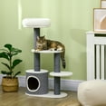 thumbnail image 2 of PawHut Cat Tree, Multi-level Cat Tower with Scratching Posts, Condo, White, 2 of 10