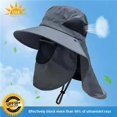 thumbnail image 4 of Bufanda de camuflaje para hombre, sombrero con protección solar, sombrero de pesca al aire libre, sombrero con protección para el cuello desmontable, gorra de béisbol transpirable, 4 of 5