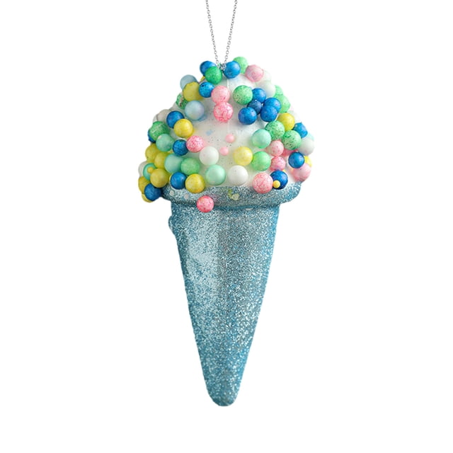 Adorno navideño con forma de bola de helado dulce para interior y exterior, decoración para árbol de Navidad, otoño, boda, cumpleaños, Halloween, Acción de Gracias, Navidad y fiestas.