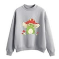 thumbnail image 2 of Amzcrzy Chandail en Molleton pour Femmes Mode Décontractée Imprimé Col Rond Ample Manches Longues Hauts Courts Blouse Chandails en Molleton Sans Capuche Manches Longues pour Femmes Chandail Chandail en Molleton Col Rond Chandail en Molleton S, 2 of 5