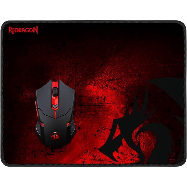 Kit de Mouse y Mouse Pad Redragon M601WL-BA hasta 3200 dpi 6 botones Iluminación LED