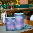 thumbnail image 3 of Yayeee Flameless Candles with Remote Flickering Battery Operated Multi Color Changing, Geometric Patterns, 3 of 7