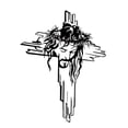 thumbnail image 2 of Estatua de crucifijo de cruz de hierro para colgar en la pared, Jesús, única, coleccionable, impresionante, color negro B3081, 2 of 9