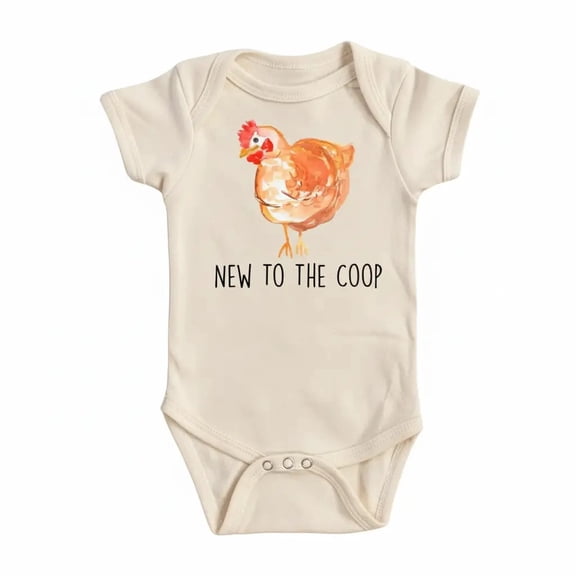Brown Chicken Newborn Gift Baby Bodysuit