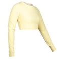 thumbnail image 2 of Crop Deportivo Wilson para Mujer Active Rib Manga Larga Color Amarillo Talla EG, 2 of 4
