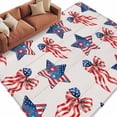 thumbnail image 2 of Independence Day Washable Living Room Rugs 5'x8', Patriotic US Flag Red Blue Stripe Star Bow Fireworks Low Pile Throw Large Area Rug Non-Slip Sturdy Edge Binding Carpet for Living Room Kitchen Office, 2 of 9