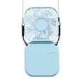 thumbnail image 4 of Abanico colgante plegable, cómodo ventilador con banda para el cuello, accesorios para exteriores, azul cielo, azul, 5 uds., 4 of 5