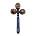thumbnail image 4 of TISHITA Maraca Professional Triple Head Wood with Clear Sound Hand Percussion Rattle Blue, 4 of 8
