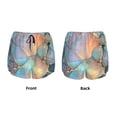 thumbnail image 6 of Uemuo Pastel Abstract Fluid Art Pattern Women's Athletic Shorts High Waisted Running Shorts with Liner Pockets Gym Elastic Workout Shorts-X-Large, 6 of 9