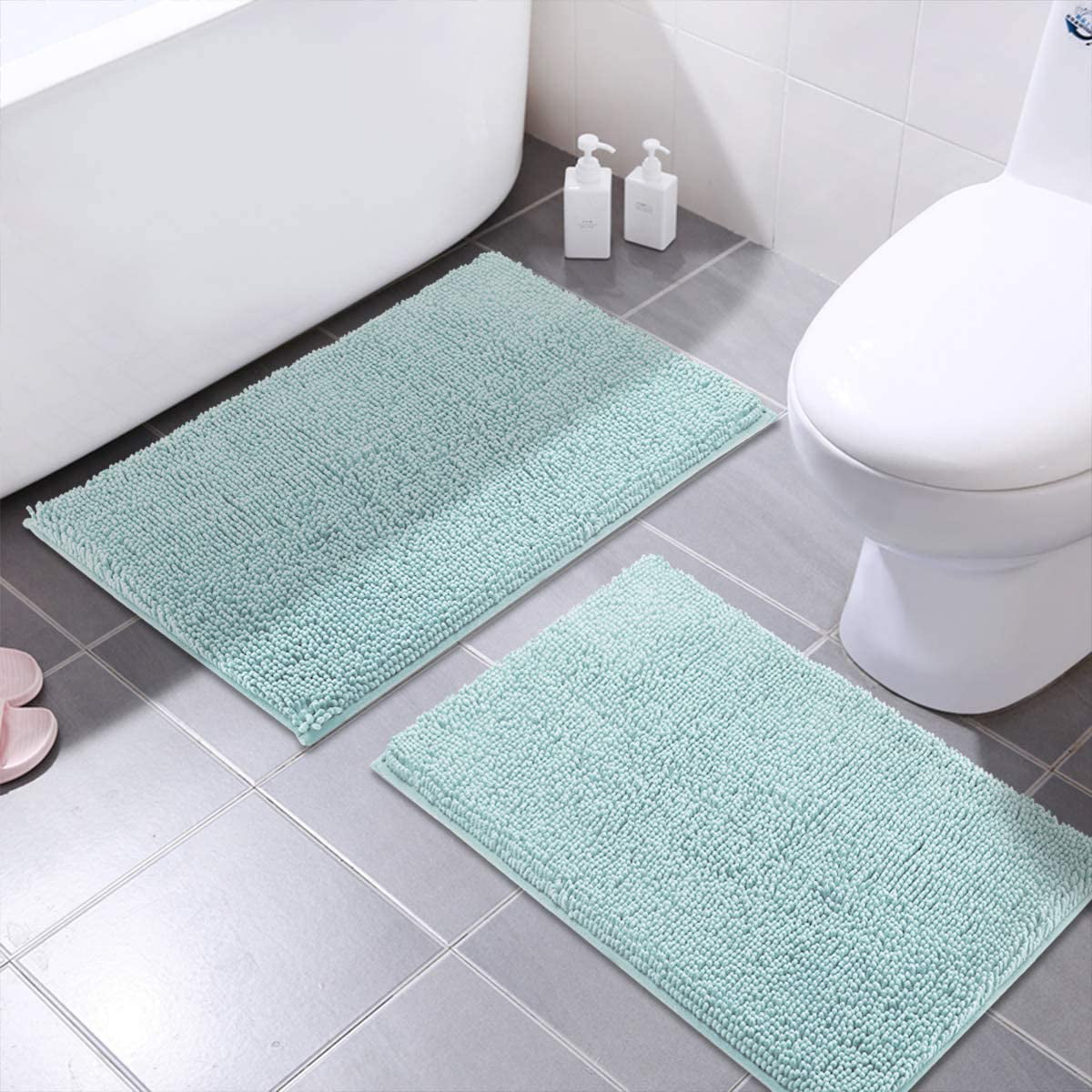 and Room- Brown MAYSHINE Chenille Bath Mat for Bathroom Rugs 32 x20 Machine Wash Dry- Perfect Plush Carpet Mats for Tub Shower Extra Soft and Absorbent Microfiber Shag Rug 