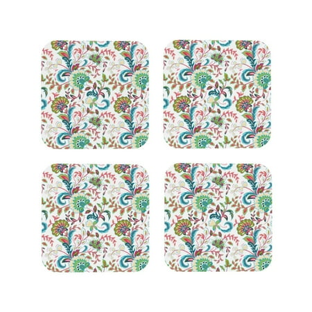 

Leather Coasters of 4 Fairy flower A Drink Coasters Foe Tabletop Protection Funny Desk Coasters Good Housewarming Gifts Square