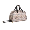 thumbnail image 2 of Lucas Luggage 22 Inch Printed Rolling Carry-On Suitcase Wheeled Duffel (22in, Paris), 2 of 5