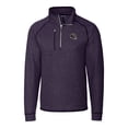 thumbnail image 2 of Men's Cutter & Buck  Purple Baltimore Ravens Helmet Mainsail Sweater-Knit Half-Zip Pullover Jacket, 2 of 3