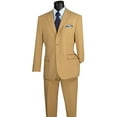 thumbnail image 3 of LUCCI Men's Khaki 2-Button Classic-Fit Poplin Polyester Suit - NEW - 40R, 3 of 3