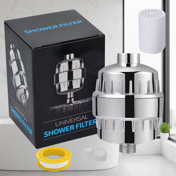 FORICOM Shower Filter - High Output Shower Filter for Hard Water Universal Wate,Reduces Chlorine, Chemicals & Sediment for Cleaner Water and Healthier Skin & Hair
