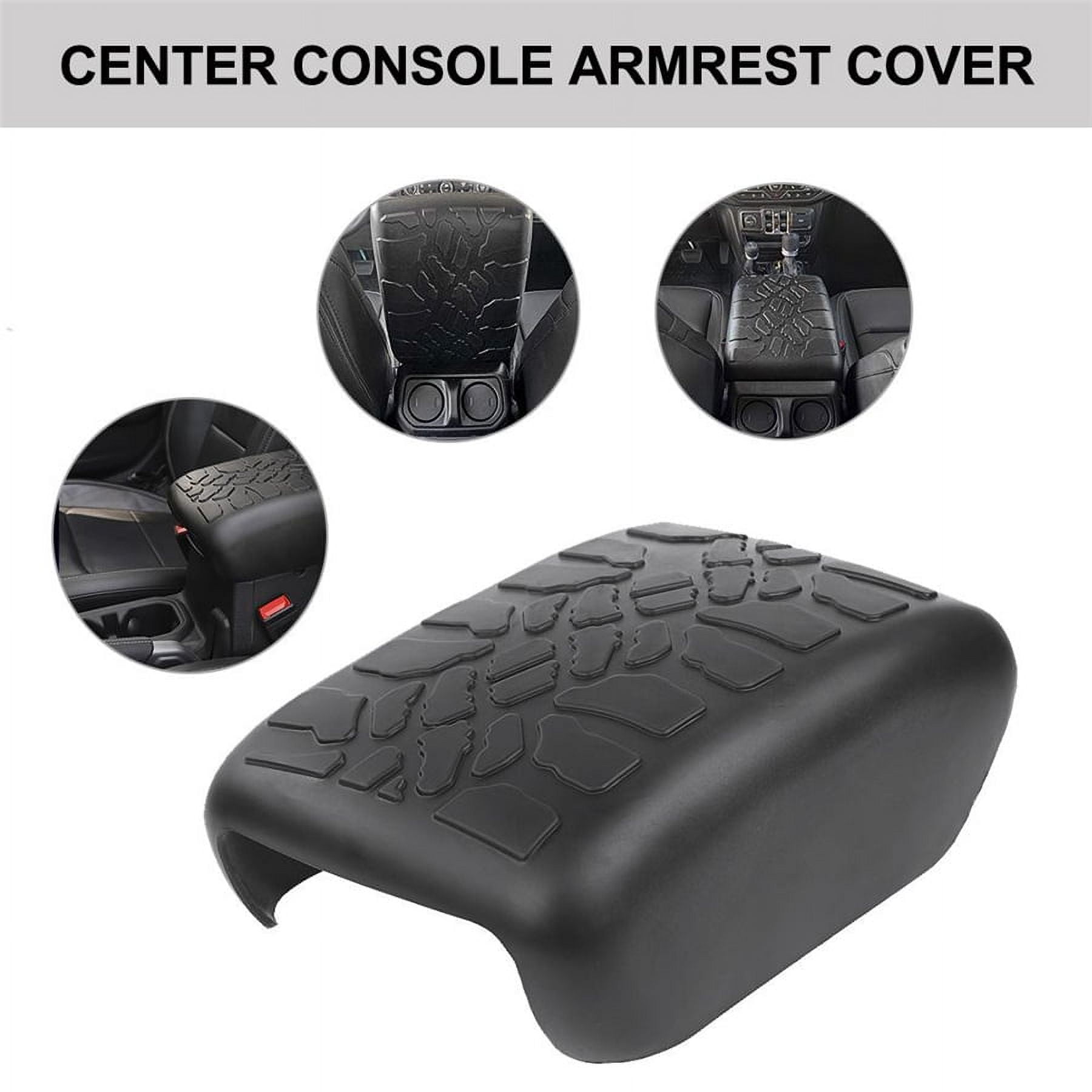 Rubber Car Center Console Armrest Cover Pad For Jeep Wrangler JL JT 2018-2020