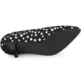 thumbnail image 5 of BLISSFUL STEP Women's Pointed Toe Polka Dots Stiletto Heels Pumps, 5 of 5