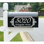 Mailbox #2 (Custom Address) Qty 2 ~ Decal (White)