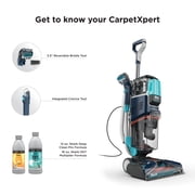 Shark CarpetXpert with StainStriker Upright Carpet & Area Rug Cleaner, Upholstery, Pet Friendly, Carpet Shampooer, 2 Tools, Cleaning Solutions, EX200 Navy