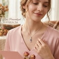 thumbnail image 2 of I Love You Necklace 100 Languages Projection Necklace Butterfly Necklace 925 Sterling Silver Butterfly October Birthstone Pendant Necklace Jewelry Gifts for Mom Women Birthday, 2 of 10