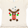 thumbnail image 3 of Inktastic Cute Christmas Reindeer with Red Nose, Ornaments and Bow Tie Gift Toddler Girl Dress, 3 of 4