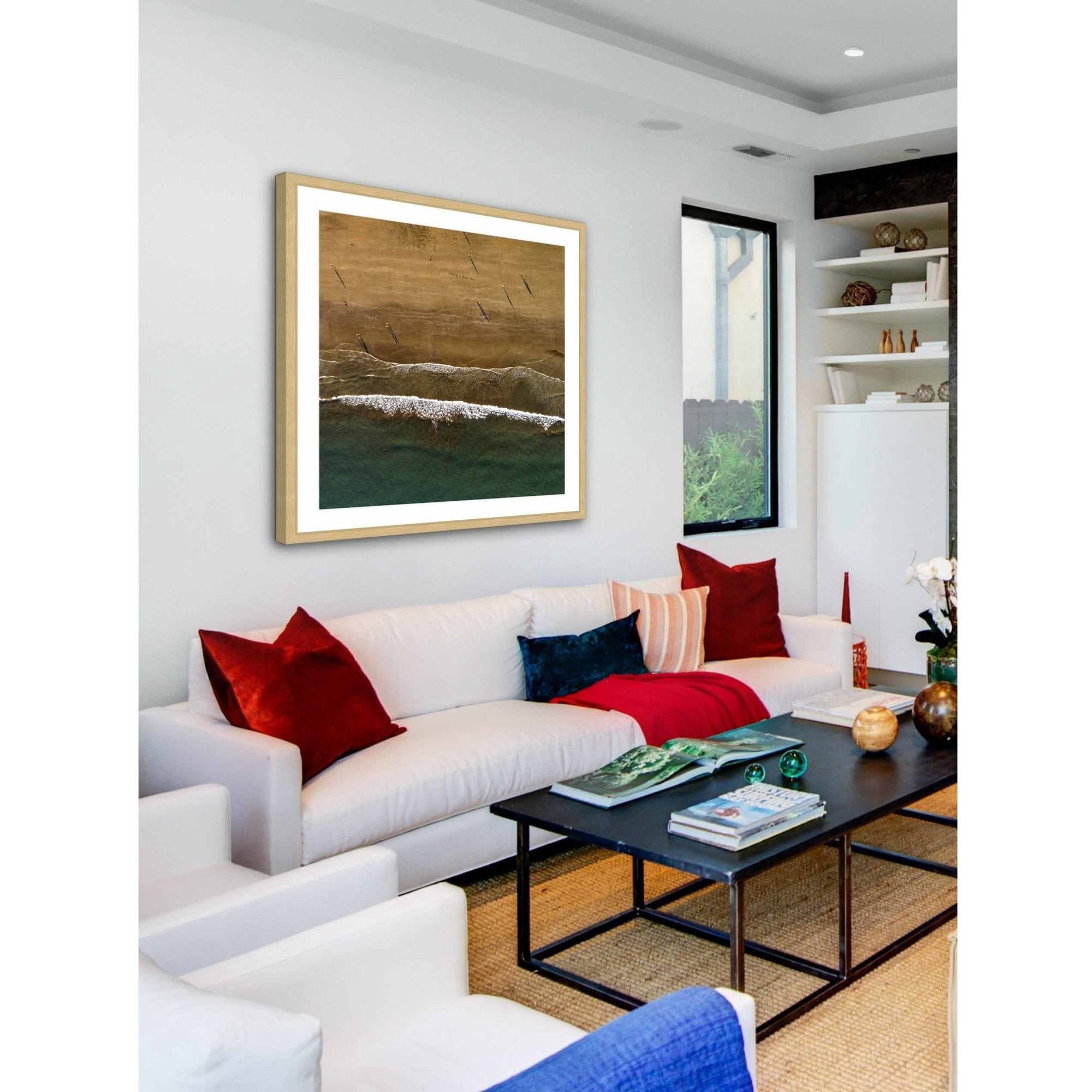Marmont Hill "Foamy Waves" by Karolis Janulis Framed Painting Print