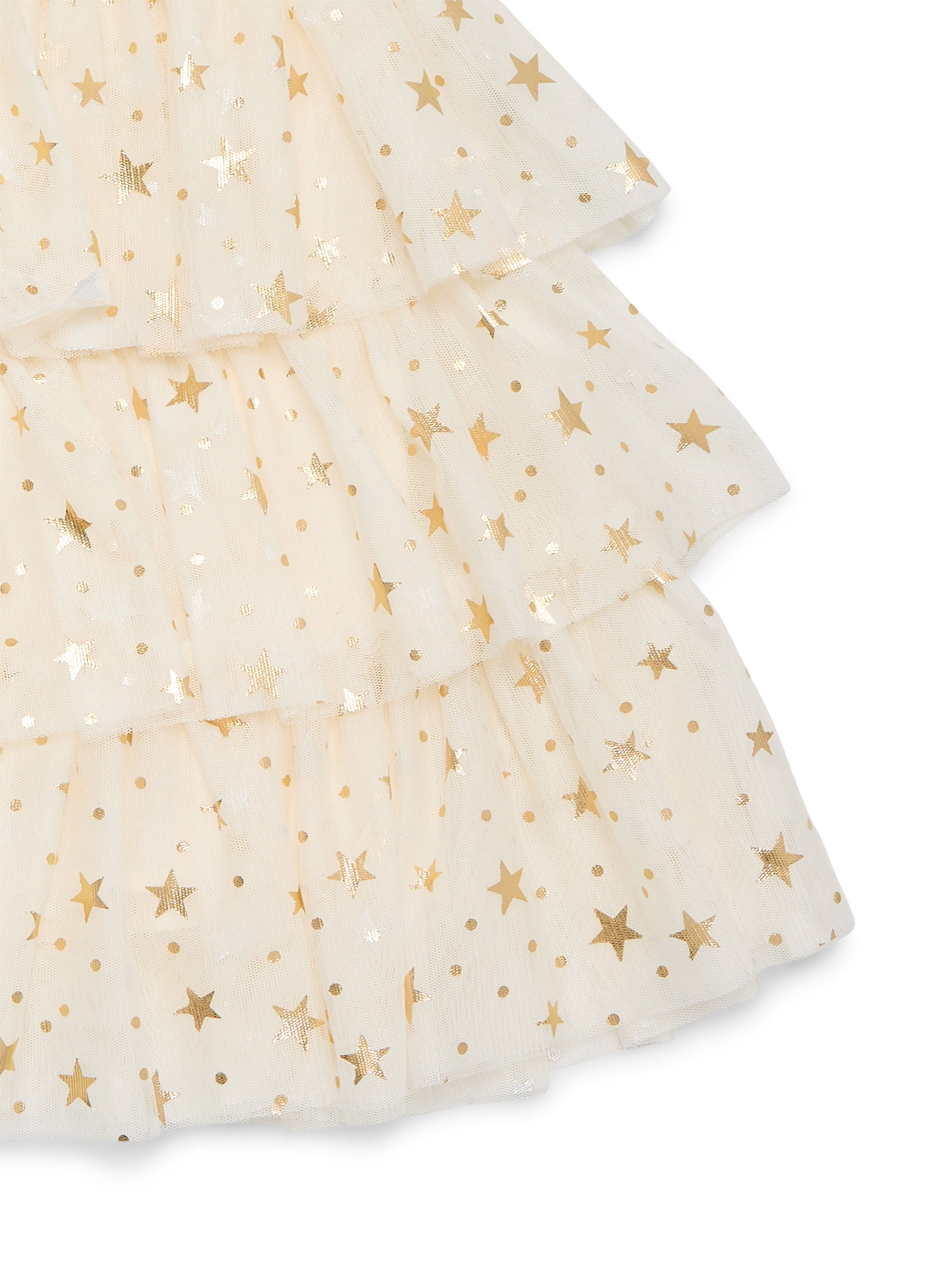 Dreaming of Lucy Toddler Girls Shimmer Tiered Ruffle Dress with Short Sleeves, Sizes 12M-5T