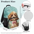 thumbnail image 7 of KUIFORTI Floral Poodle with Bow 17 Inch Children'S Backpack Large Capacity Girls School Bookbag with Side Pockets Suitable for Elementary Back to School Gifts for Kids, 7 of 7