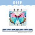 thumbnail image 2 of 14 Inch Wall Clock Battery Operated Square Clock Decorative for Office, Kitchen, Outdoor, Living Room，Tropical Butterfly Elegant Design, 2 of 4