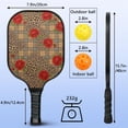 thumbnail image 3 of Pickleball Paddles Set,Pioneer Flower Floral Print Pattern Fiberglass Surface Pickleball Racket Set with 2 Indoor Outdoor Pickleball Balls and Pickleball Bag,Pickle-ball Equipment, 3 of 6
